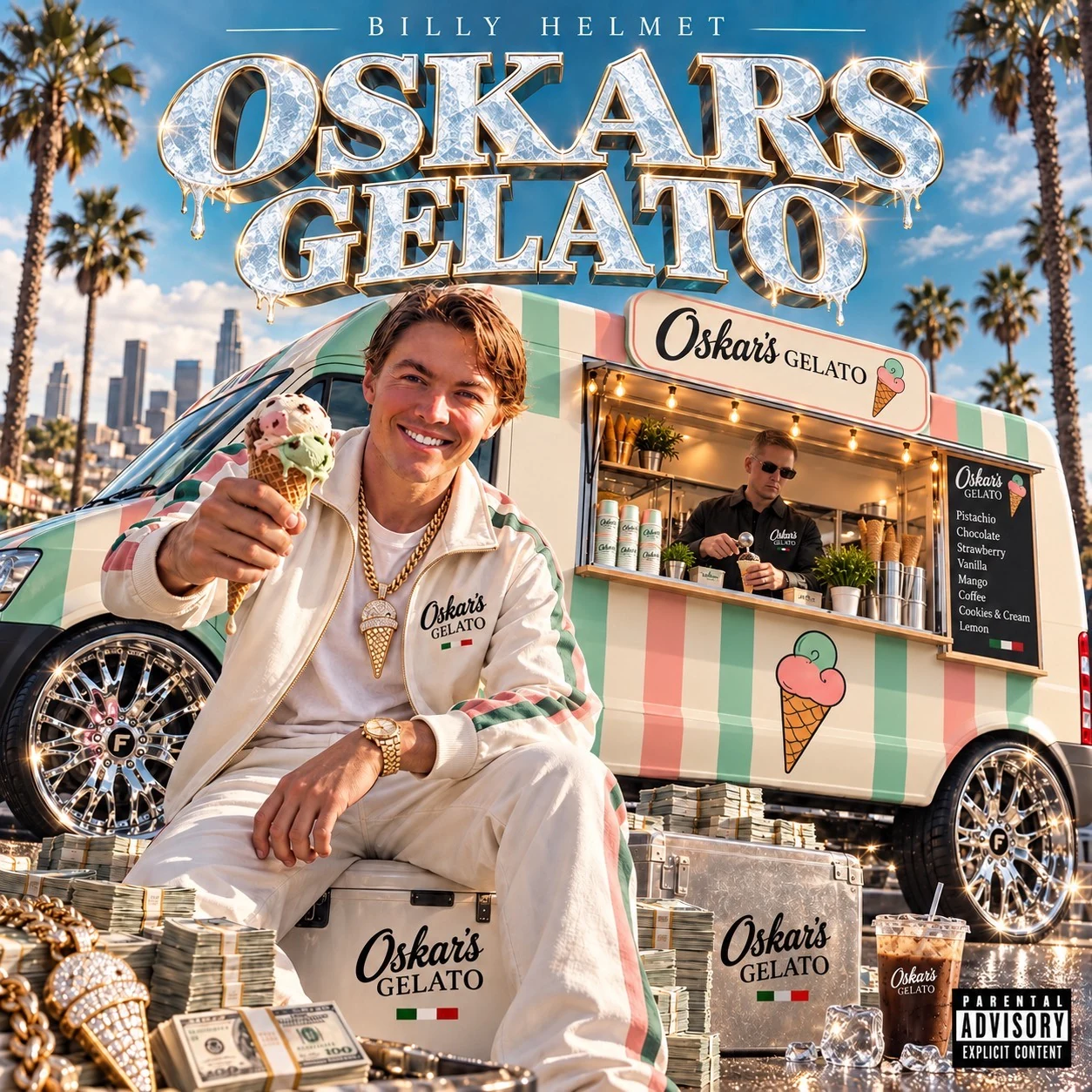 OSKARS GELATO artwork by Billy Helmet